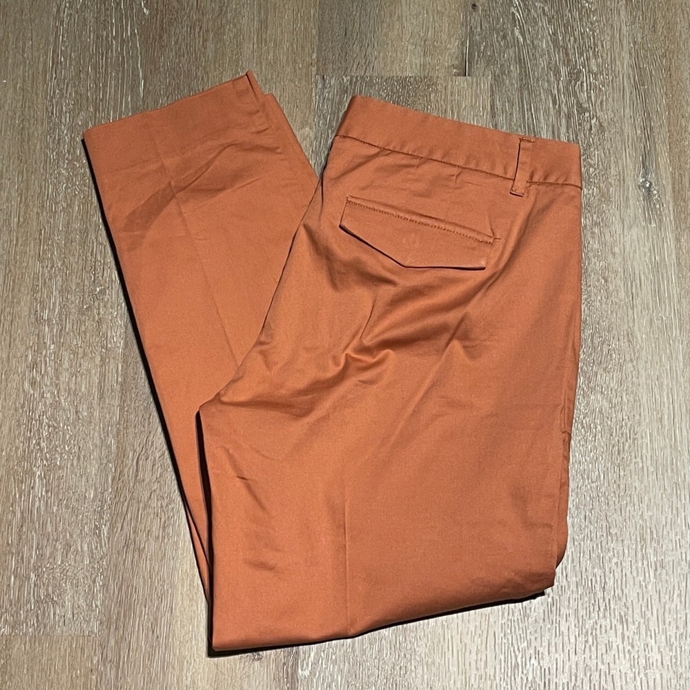 J.Crew City Fit Stretch Cotton Twill Cropped Pants Size 6 Orange